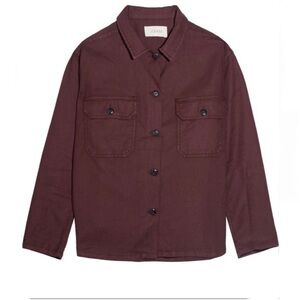 THE GREAT. THE ARMY TWILL JACKET BURGUNDY 🍒